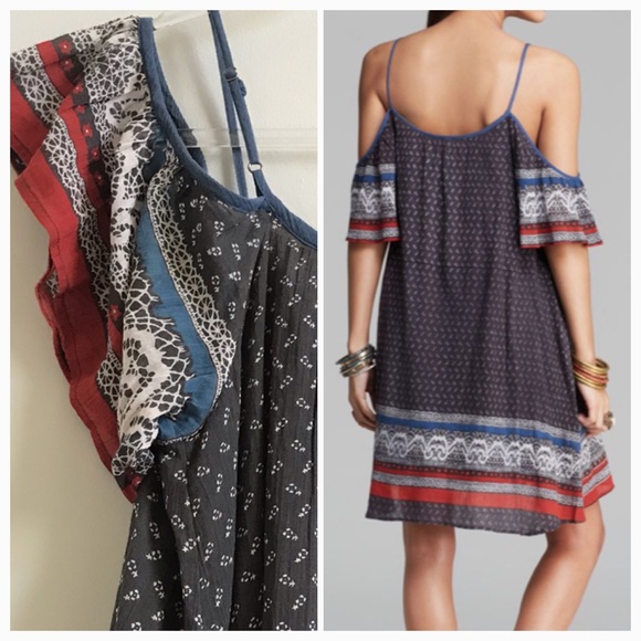 Free People Printed Cold Shoulder Dress - Picture 2 of 8